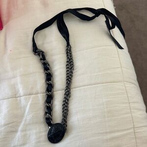 MAC cosmetics limited edition necklace Elegant Black and Silver Chain Necklace